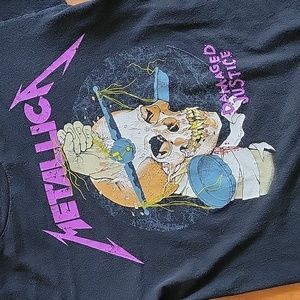 Metallica 'Damaged Justice' Pushead 07 Tour Tee, faded black, men's large